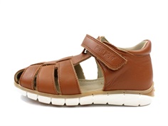 Pom Pom sandal camel with velcro
